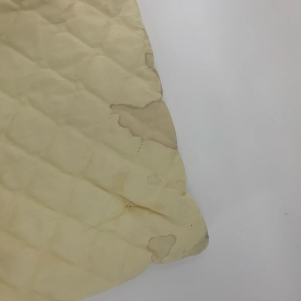 Vintage Quilted Embroidered Baby Blanket Yellow animals nursery - Picture 8 of 10